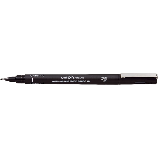 Uni PIN vágott hegyű 1 mm fekete rajzmarker Uni PIN vágott hegyű 1 mm fekete rajzmarker
