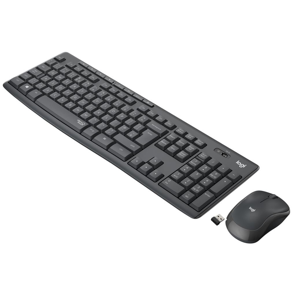 Logitech MK295 Silent vezeték nélküli billentyűzet német (Qwertz) + egér grafitszürke (920-009819)