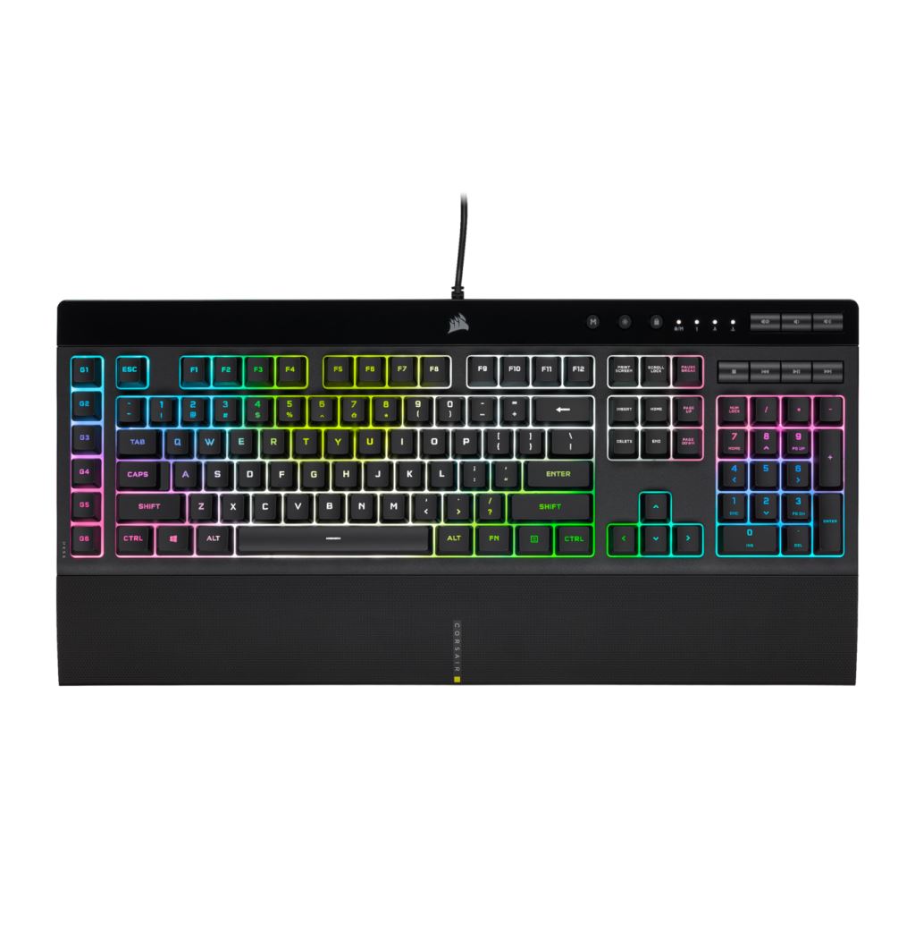 Corsair K55 RGB PRO XT Gaming NA billentyűzet fekete (CH-9226715-NA)