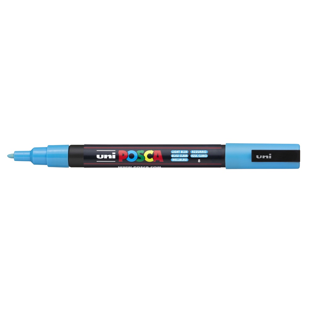 Uni Dekormarker 0,9-1,3mm,  Posca PC-3M világoskék (2UPC3MVK)