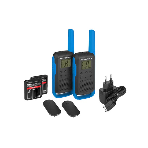 Motorola TLKR T62 Walkie Talkie készülék kék (01-04-0974) 2db Motorola TLKR T62 Walkie Talkie készülék kék (01-04-0974) 2db