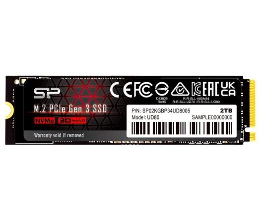 2TB Silicon Power UD80 M.2 SSD meghajtó (SP02KGBP34UD8005)