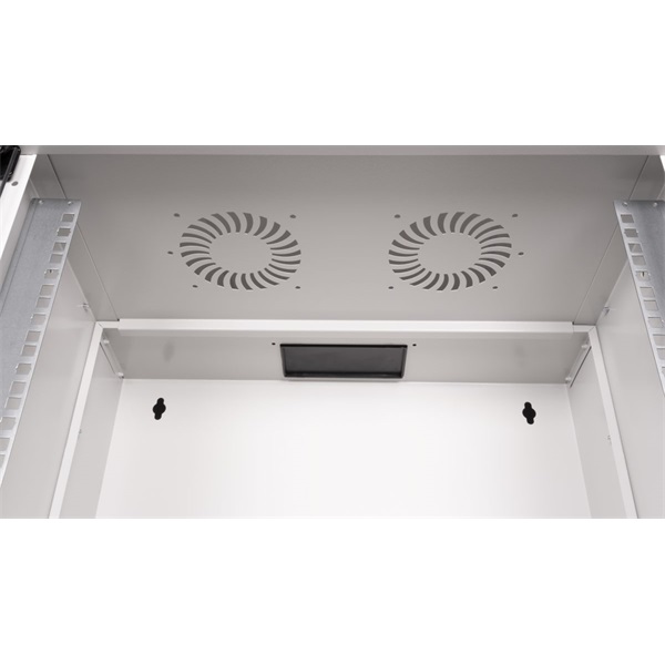 Equip Fali Rackszekrény  EWM-09-5440-G  19" 9U 540x400mm  lapra szerelt Szürke 