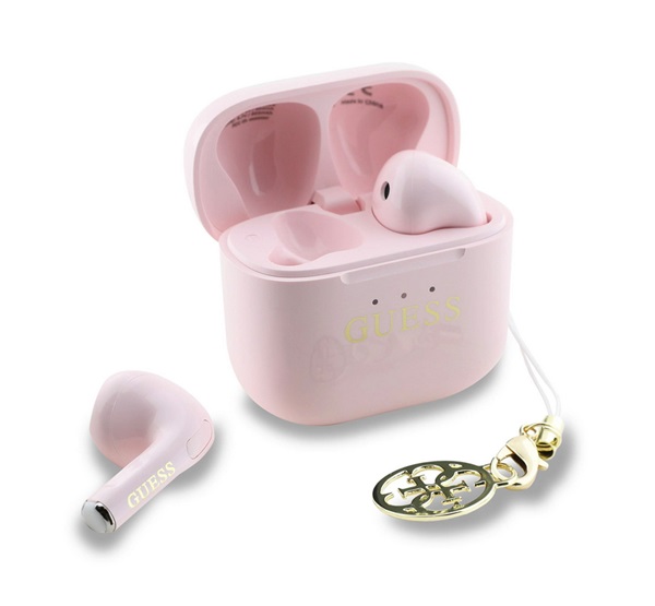 CG MOBILE GUESS CLASSIC LOGO CHARM bluetooth fülhallgató SZTEREO (v5.4, TWS, mikrofon + töltőtok) RÓZSASZÍN (GUTWSXMCCLP)