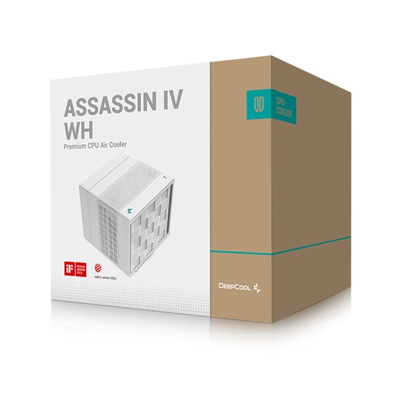 DeepCool CPU Cooler - ASSASSIN IV WH (max. 20,5dB; max. 134,39 m3/h; 4pin PWM; 7 db heatpipe, 1x12cm, 1x14cm, fehér) DeepCool CPU Cooler - ASSASSIN IV WH (max. 20,5dB; max. 134,39 m3/h; 4pin PWM; 7 db heatpipe, 1x12cm, 1x14cm, fehér)