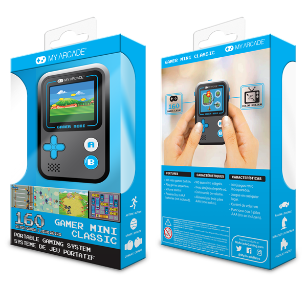 MY ARCADE Gamer Mini Classic Hordozható Black/Blue