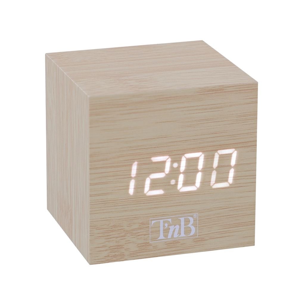TNB TNB112151 JOY fa borítású kocka alakú LED kijelzős ébresztőóra TNB TNB112151 JOY fa borítású kocka alakú LED kijelzős ébresztőóra