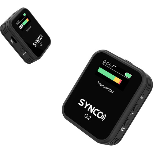 Synco WAir-G2 (A1) ultrakompakt vezetéknélküli csiptetős mikrofon rendszer  TFT kijelzővel (2.4 GHz)