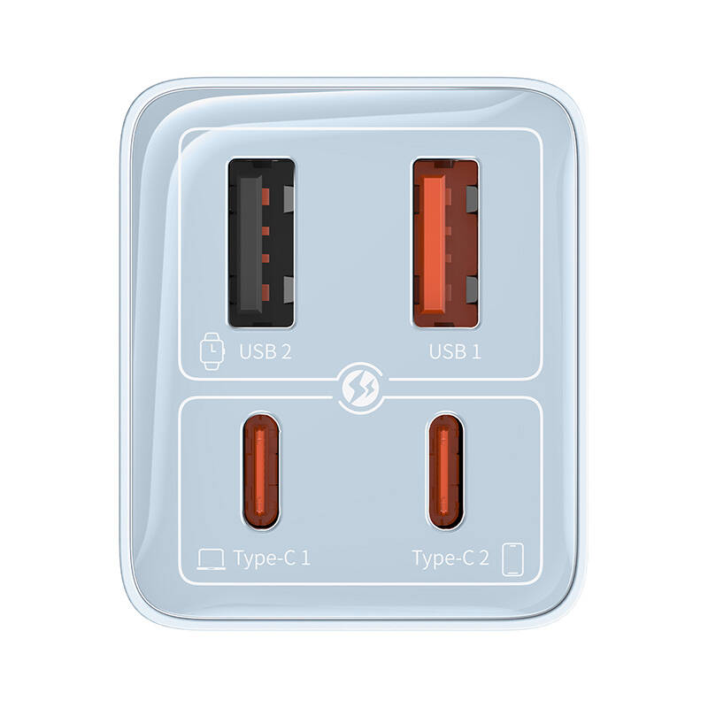 Baseus GAN6 Pro gyorstöltő, 2xUSB-C + 2xUSB, 65W