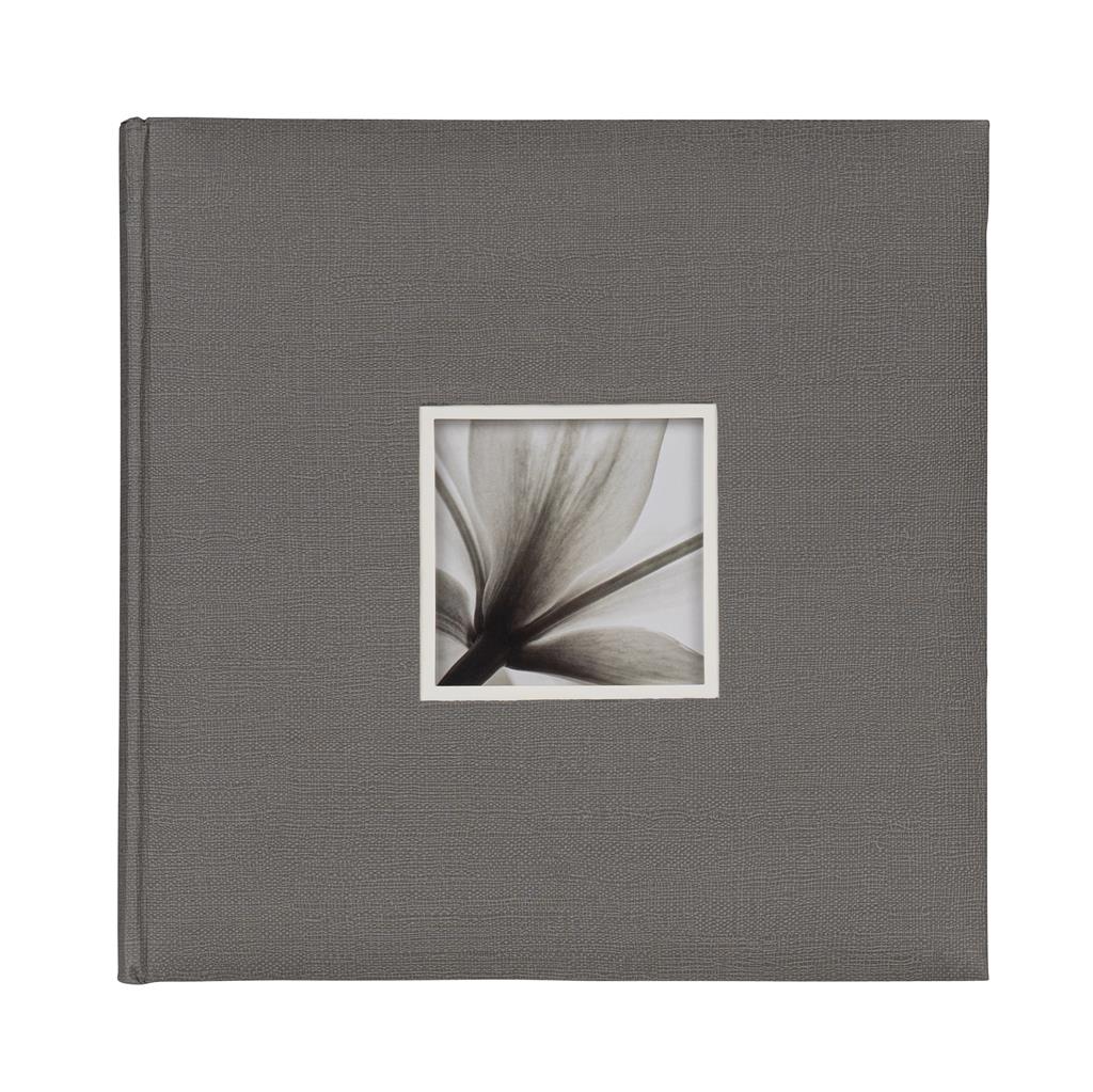 Dörr fotóalbum, ablakos, beragasztós, 34x34cm, 20lap/40oldal, szürke