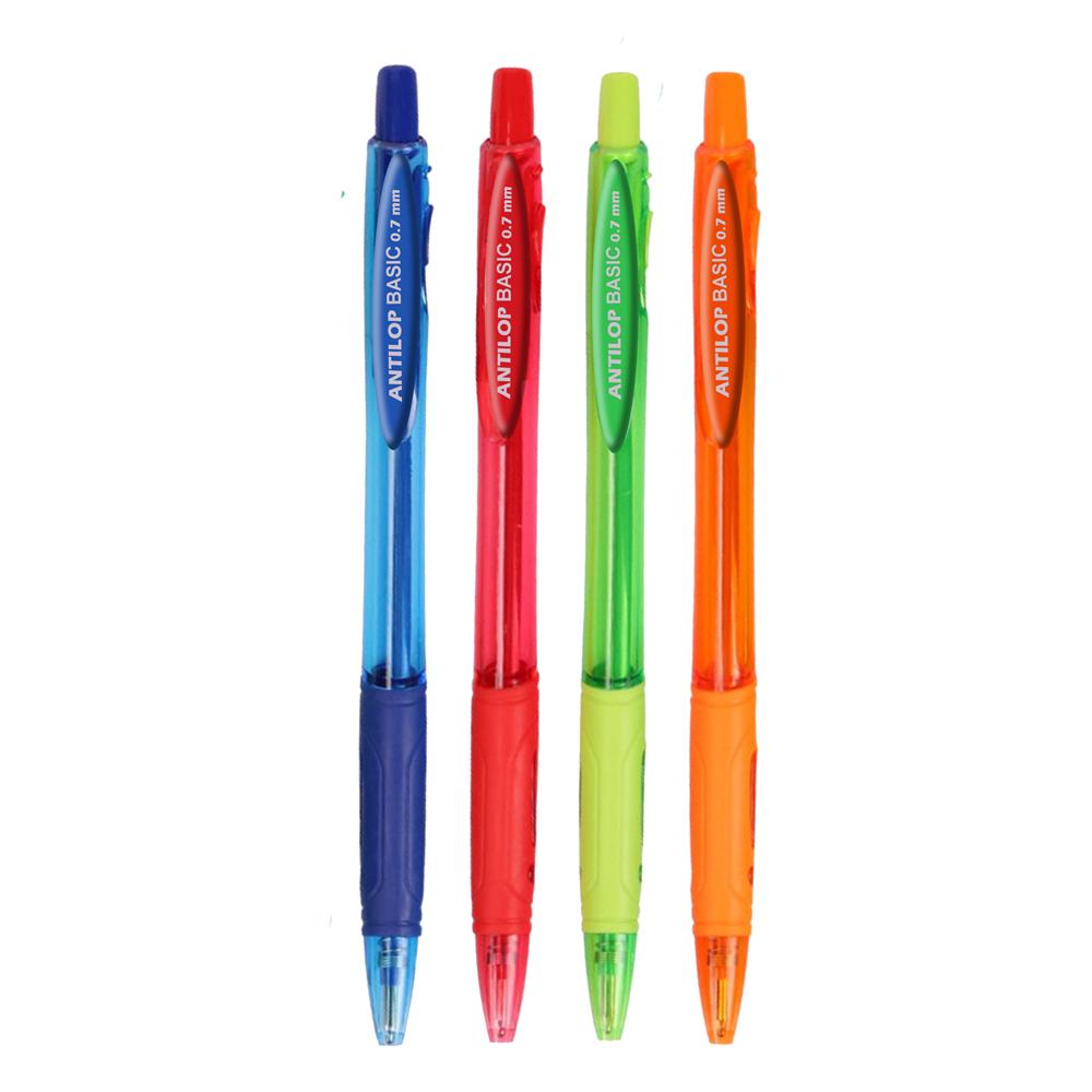 Antilop Golyóstoll nyomógombos vegyes színek 0,7mm Basic írásszín kék (TEN-0005) Antilop Golyóstoll nyomógombos vegyes színek 0,7mm Basic írásszín kék (TEN-0005)