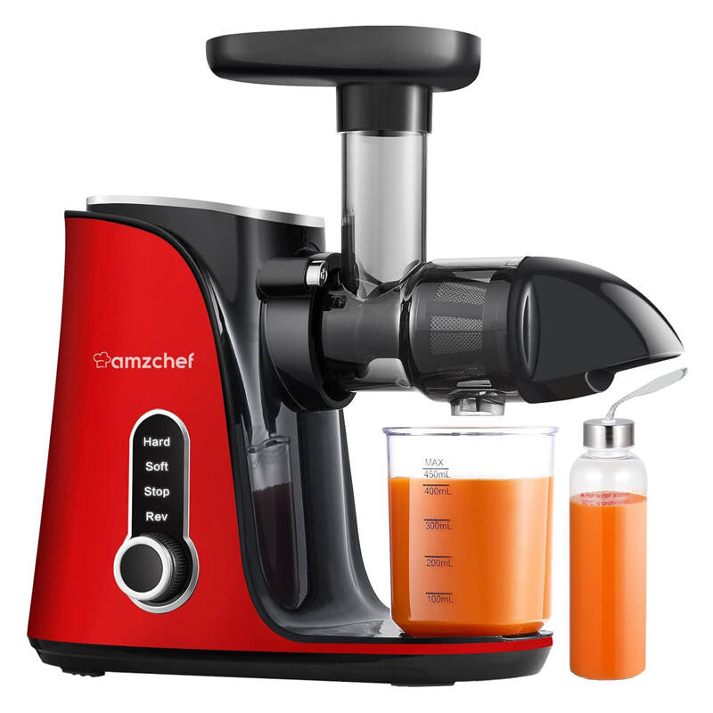 AMZCHEF GM3001-RD lassú sebességű gyümölcscentrifuga Piros 