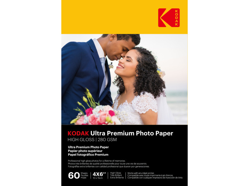 KODAK Ultra Premium fotópapír - RC Gloss 280g, 10x15, 60db KODAK Ultra Premium fotópapír - RC Gloss 280g, 10x15, 60db