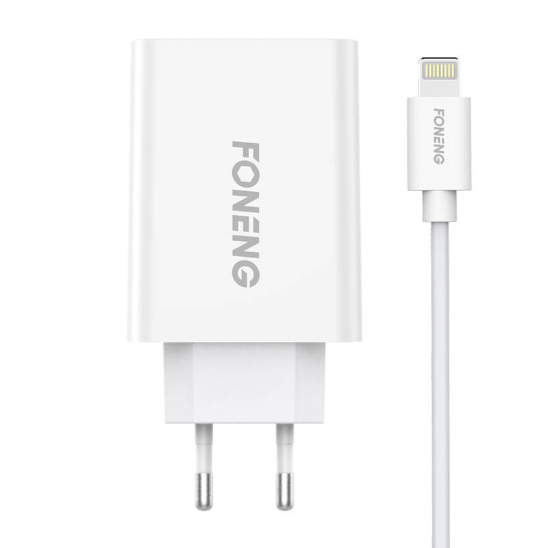 Fast charger Foneng 1x USB EU43 + USB Lightning cable Fast charger Foneng 1x USB EU43 + USB Lightning cable