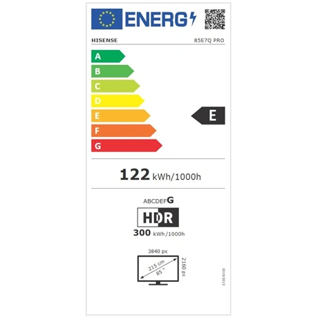Hisense 85" 85E7QPRO 4K UHD Smart Gamer QLED TV