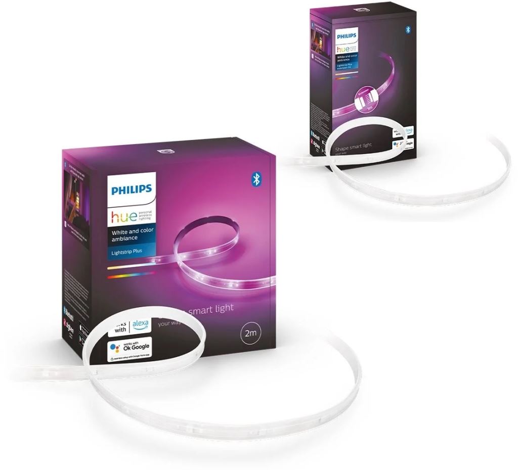 Philips Hue LightStrip Plus v4 LED szalag 2m + hosszabbító (PHL21076set22)