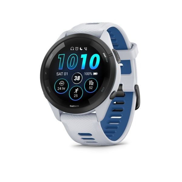 Garmin Forerunner 265 futóóra fehér-kék szilikon szíjjal (010-02810-11) Garmin Forerunner 265 futóóra fehér-kék szilikon szíjjal (010-02810-11)