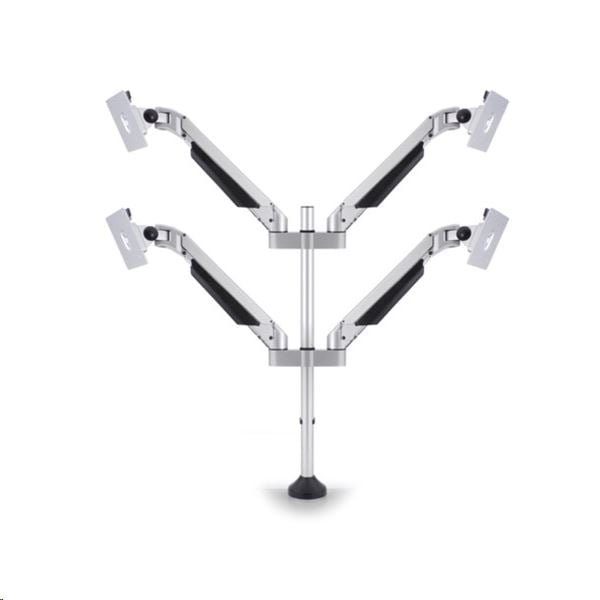 Multibrackets asztali rögzítő Gas Lift Quad, dönthető, forgatható 15-32"  ezüst