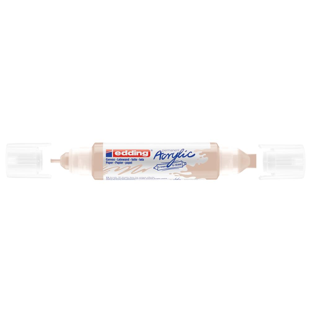 Edding Akril marker 2-3mm, és 5-10mm, 3D kétvégű  5400 bézs (7580247003)
