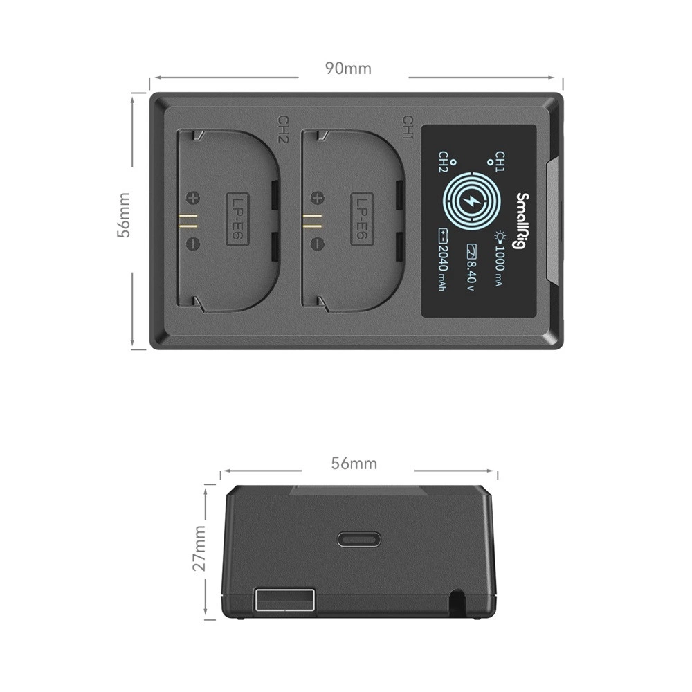 SMALLRIG LP-E6NH Camera Battery Charger 