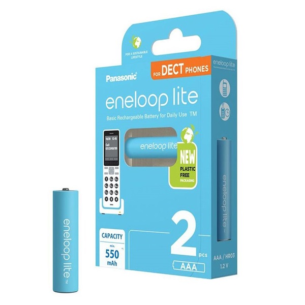 Panasonic Eneloop Lite 1.2V AAA 550mAh akku 2db (BK4LCCE-2DE-N)