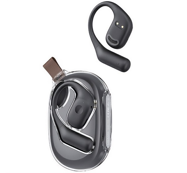 Usams G26 bluetooth fülhallgató SZTEREO (v5.3, TWS, fülre akasztható + töltőtok) FEKETE (BHUUG01)