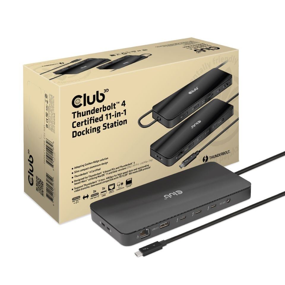 CLUB3D univerzális dokkoló állomás Thunderbolt 4 (CSV-1581)