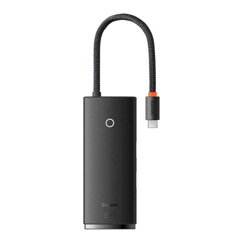 Baseus Lite 6in1 adapter USB-C 2x USB 3.0 + USB-C + HDMI + SD/TF hub fekete (WKQX050001) Baseus Lite 6in1 adapter USB-C 2x USB 3.0 + USB-C + HDMI + SD/TF hub fekete (WKQX050001)