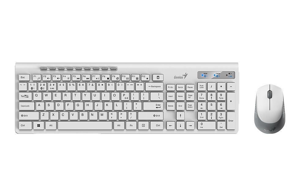 Genius SlimStar 8230 vezeték nélküli billentyűzet fehér + egér Genius SlimStar 8230 vezeték nélküli billentyűzet fehér + egér