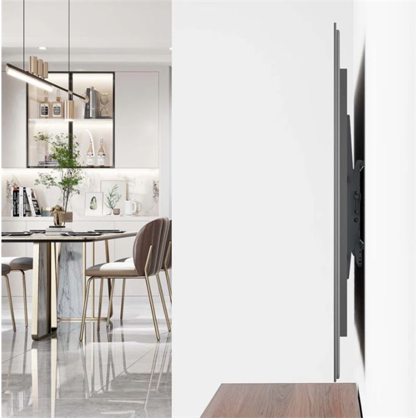Manhattan  Fali dönthető ultravékony  Fekete  max.VESA:800x400 43"-100"-ig 70kg teherbírás TV állvány  
