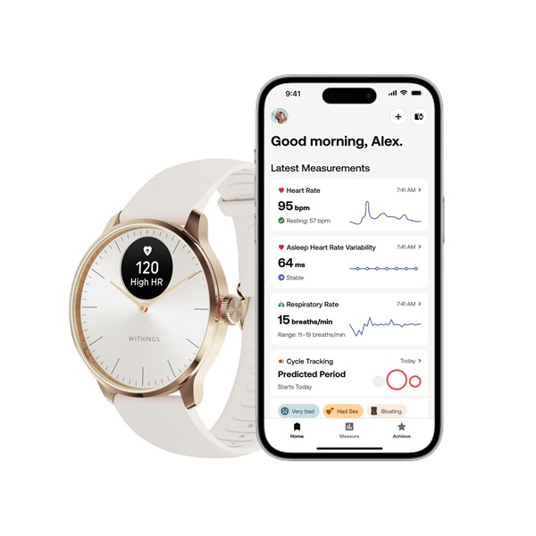 Withings HWA11-model 1 ScanWatch Light 37mm rózsaarany sand okosóra Withings HWA11-model 1 ScanWatch Light 37mm rózsaarany sand okosóra
