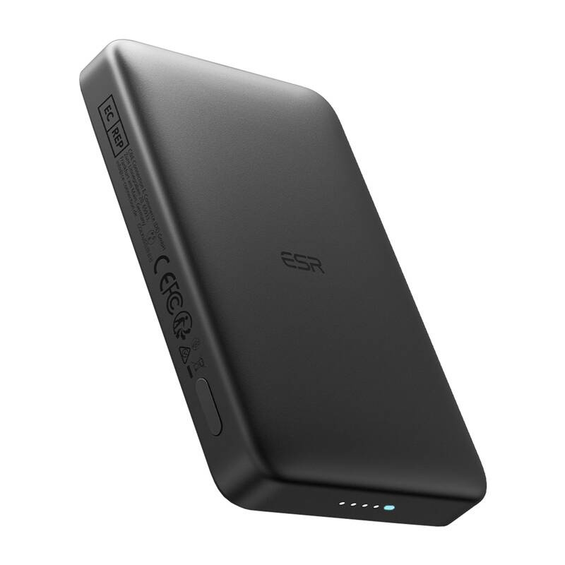 ESR Qi2 MagSlim 10000 mAh mágneses powerbank Fekete 