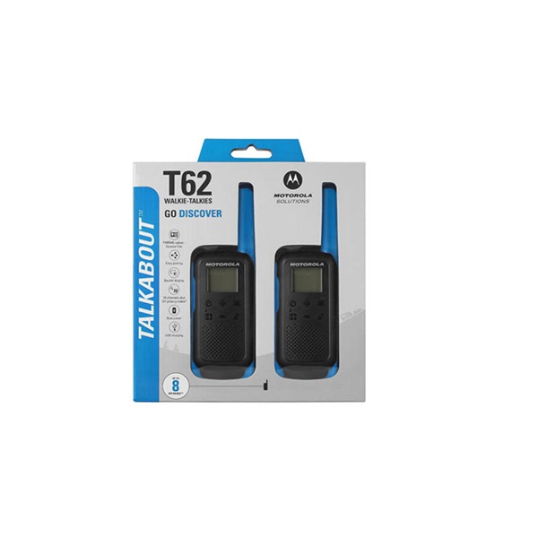 Motorola TLKR T62 Walkie Talkie készülék kék (01-04-0974) 2db Motorola TLKR T62 Walkie Talkie készülék kék (01-04-0974) 2db