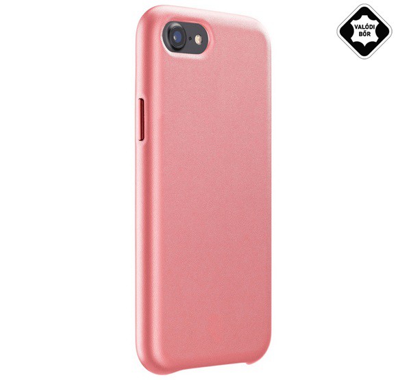 CELLULARLINE ELITE műanyag telefonvédő (mikrofiber belső, valódi bőr hátlap) NARANCS [Apple iPhone SE 3 (2022)]