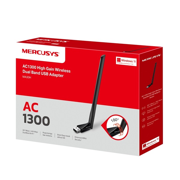 MERCUSYS Wireless Adapter USB Dual Band AC1300 MA30H MERCUSYS Wireless Adapter USB Dual Band AC1300 MA30H