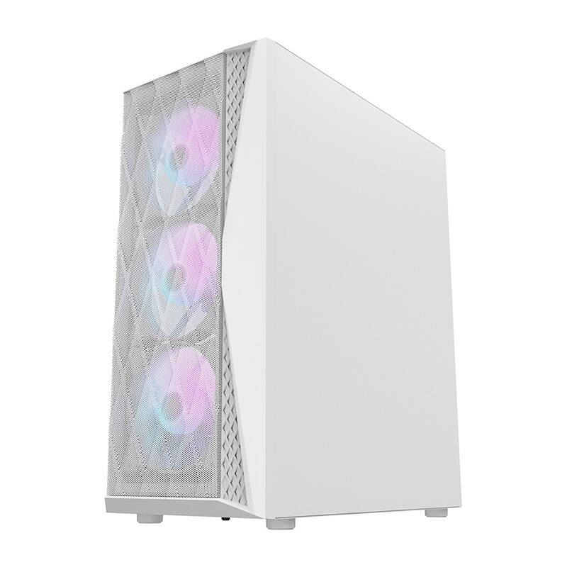 DarkFlash DK352 Mesh White táp nélküli ablakos ház + 4db ventilátor fehér DarkFlash DK352 Mesh White táp nélküli ablakos ház + 4db ventilátor fehér