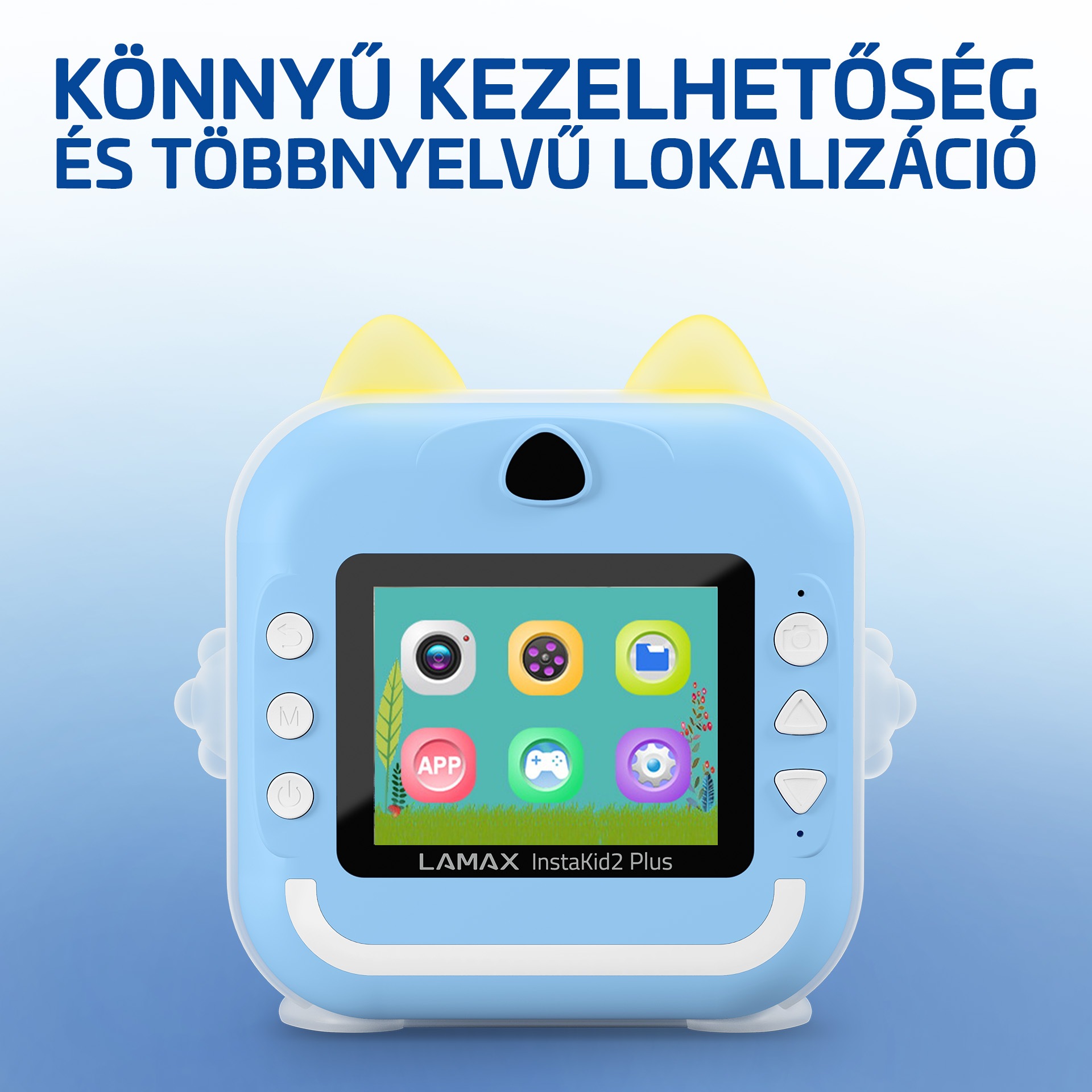LAMAX InstaKid2 AI Plus Blue Hőpapíros gyerek fényképező Kék