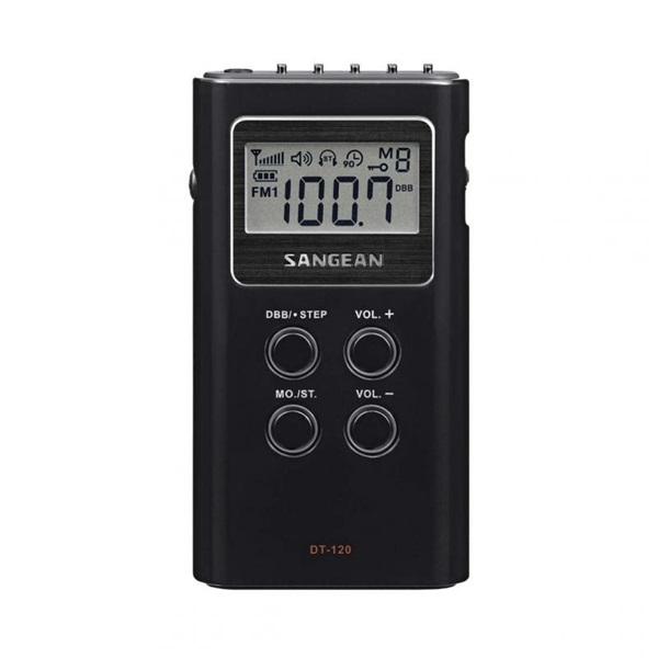 Sangean DT-120B AM/FM sztereó szintézeres fekete zsebrádió Sangean DT-120B AM/FM sztereó szintézeres fekete zsebrádió