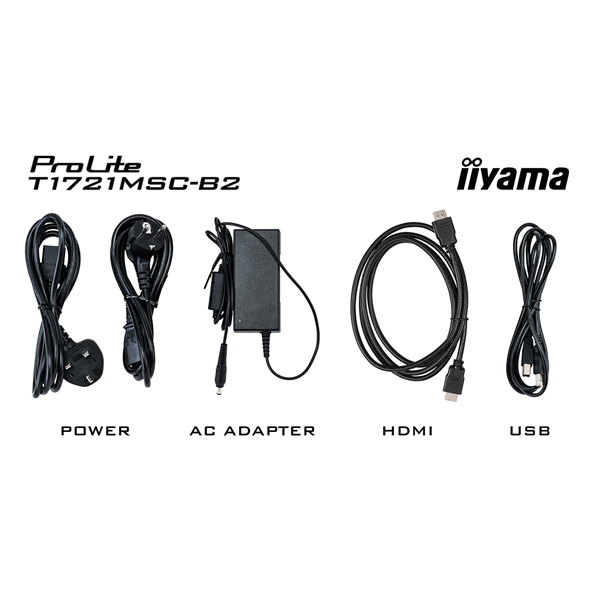 iiyama 17" Prolite T1721MSC-B2 Monitor - LED, 1280x1024,  Érintőképernyő, Fekete