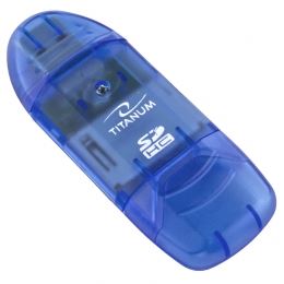 Titanum TA101B SDHC kártyaolvasó USB 2.0 kék Titanum TA101B SDHC kártyaolvasó USB 2.0 kék