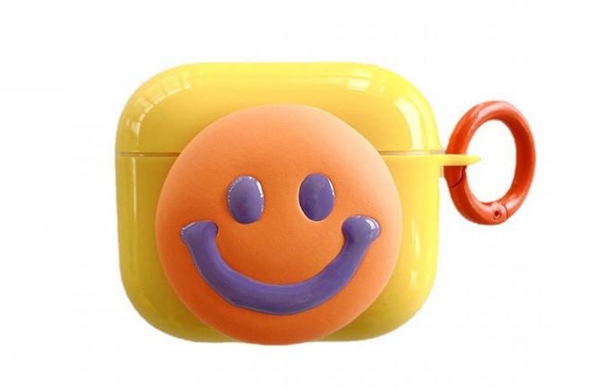 Cellect Airpods PRO Smile szilikon tok, narancssárga (AIRPODSP-FUNNY-SMILE)