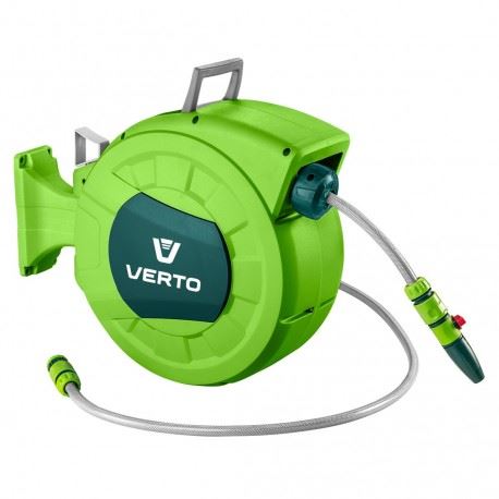 Verto 15G891 Autómata tömlődob 20m locsolótömlő + 2m csatlakozó tömlő