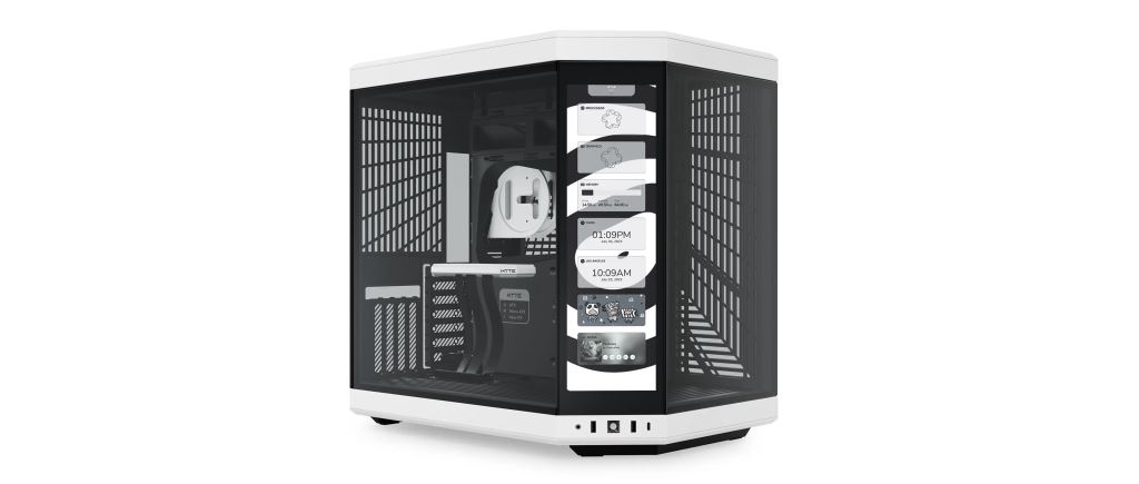 HYTE CS-HYTE-Y70-BW-L Y70 Touch táp nélküli ablakos ház White - fekete-fehér HYTE CS-HYTE-Y70-BW-L Y70 Touch táp nélküli ablakos ház White - fekete-fehér