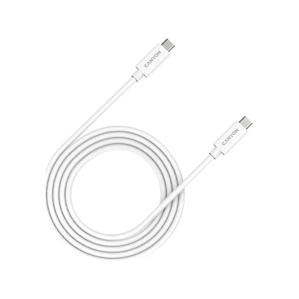 Canyon UC-42 USB 3.2 Gen 2×2 C -> USB 3.2 Gen 2×2 C M/M adatkábel 2m fehér 240W Canyon UC-42 USB 3.2 Gen 2×2 C -> USB 3.2 Gen 2×2 C M/M adatkábel 2m fehér 240W