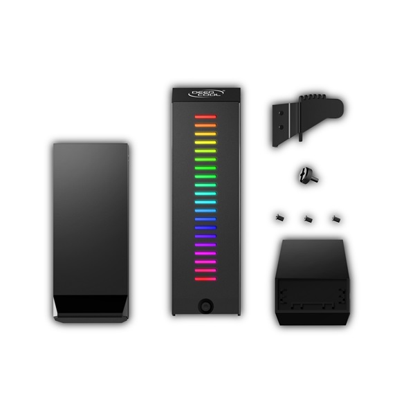 DeepCool   GH-01 A-RGB  Fekete RGB  állítható magasság Videókártya tartó 
