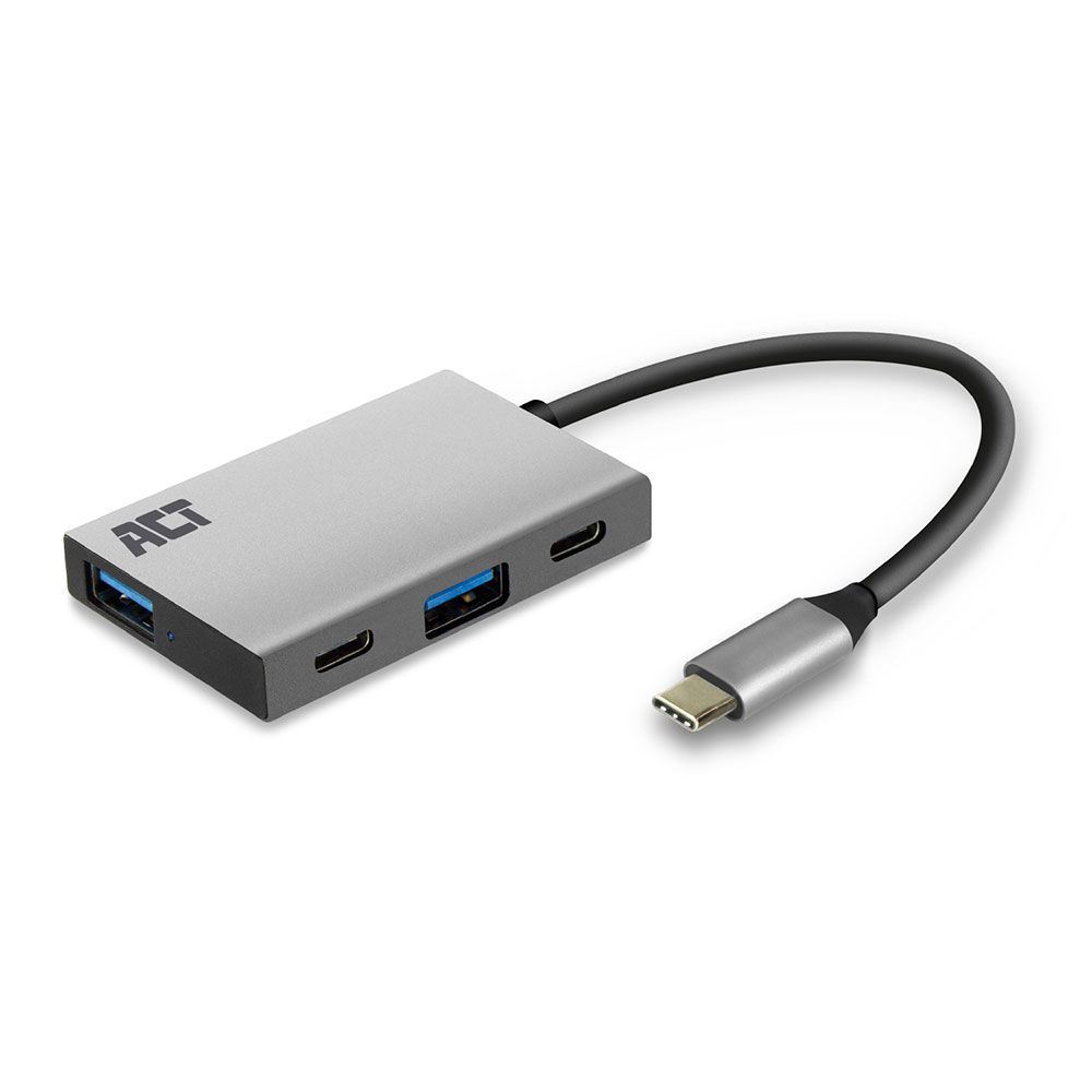 ACT  AC7070 USB-C Hub 3.2 4 portos ezüst 