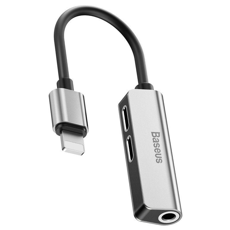 Baseus L52 audio adapter Mini Lightning, 2x 3,5mm jack és Lightning, ezüst (CALL52-S1) Baseus L52 audio adapter Mini Lightning, 2x 3,5mm jack és Lightning, ezüst (CALL52-S1)