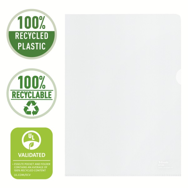 Esselte Recycled A4 narancsos 100mikronos 100db genotherm