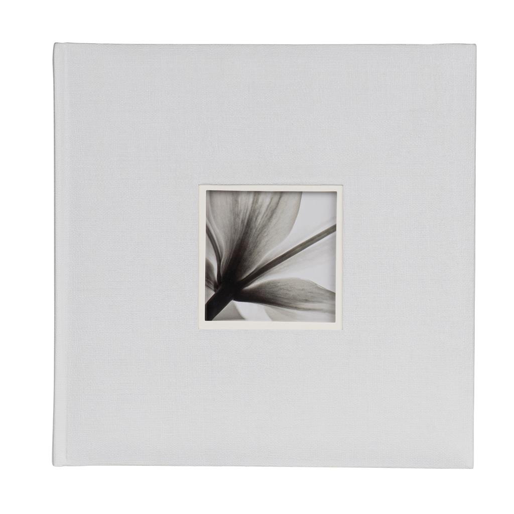 Dörr fotóalbum, ablakos, beragasztós, 34x34cm, 20lap/40oldal, fehér