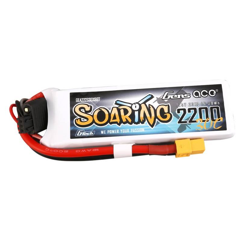 Gens Ace G-Tech Soaring 2200mAh 7.4V 30C 2S1P XT60 akkumulátor Gens Ace G-Tech Soaring 2200mAh 7.4V 30C 2S1P XT60 akkumulátor